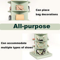 360 Degree Rotating Shoe Cabinet With 6 Layers For Space-Saving Storage And Organization