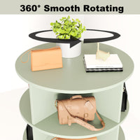 360 Degree Rotating Shoe Cabinet With 6 Layers For Space-Saving Storage And Organization