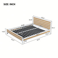 Stylish Black Metal Queen Size Platform Bed With Under-Bed Storage Solutions