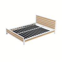 Stylish Black Metal Queen Size Platform Bed With Under-Bed Storage Solutions