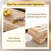 Modern Light Wood Texture MDF Coffee Table For Living Room And Apartment