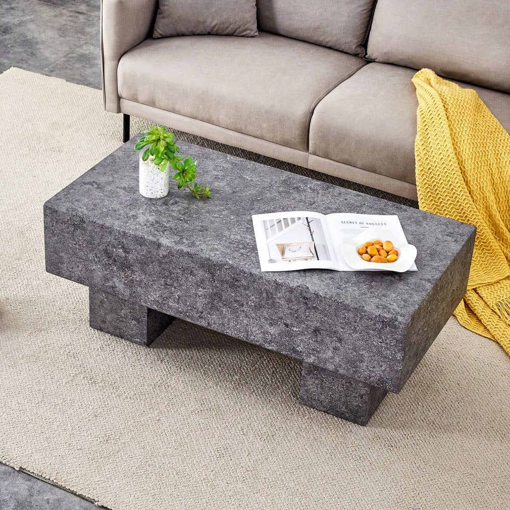 Modern Light Wood Texture MDF Coffee Table For Living Room And Apartment