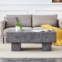 Modern Light Wood Texture MDF Coffee Table For Living Room And Apartment