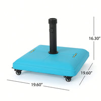 Heavy-Duty Square Wheelie Umbrella Base For Outdoor Stability And Support