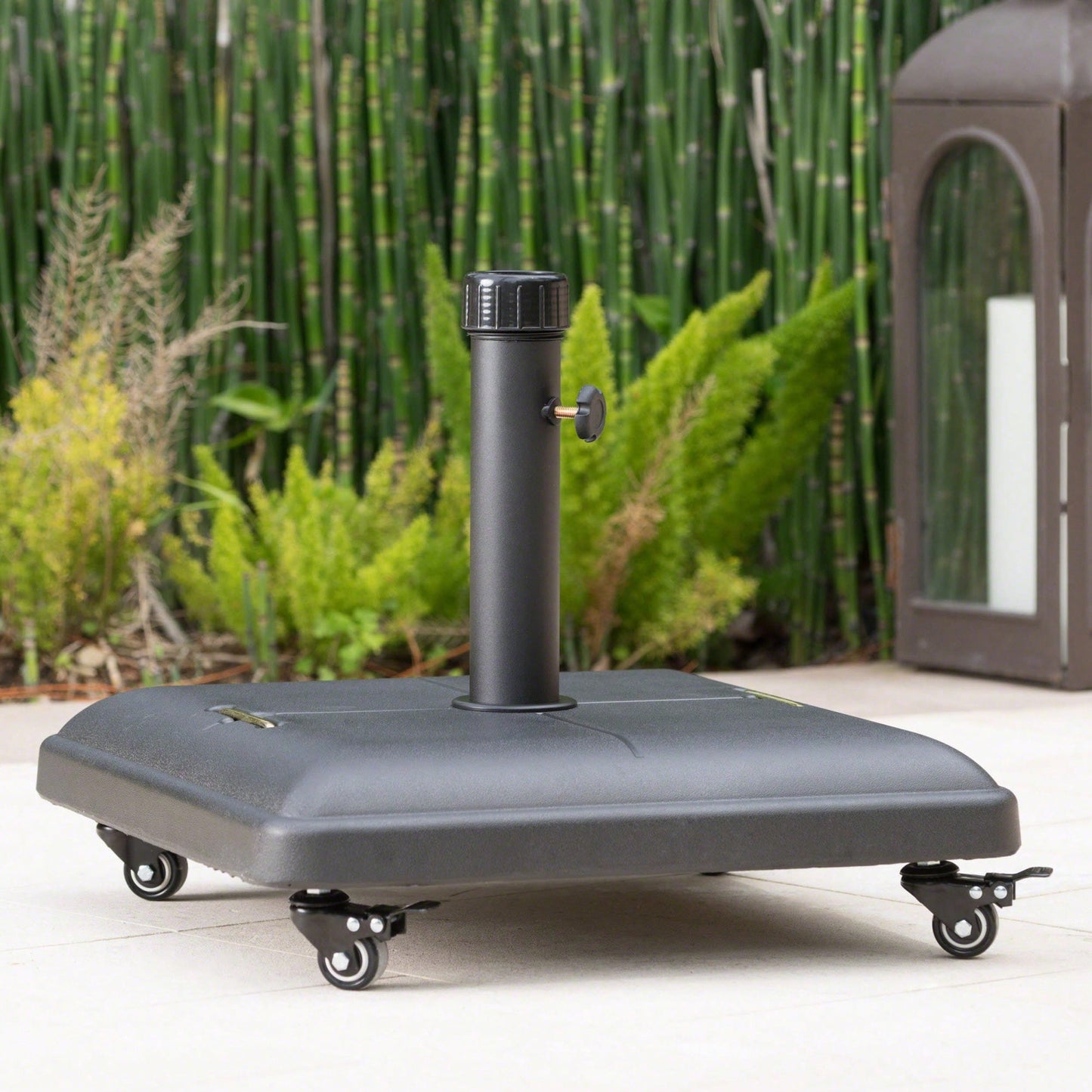 Heavy-Duty Square Wheelie Umbrella Base For Outdoor Stability And Support