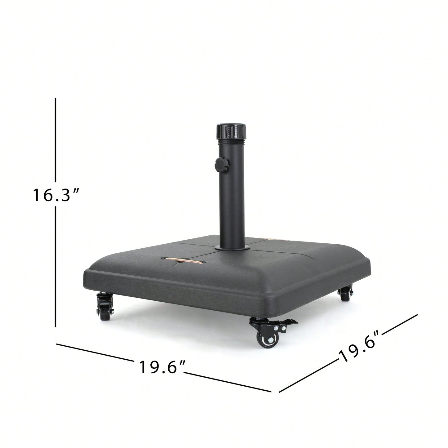 Heavy-Duty Square Wheelie Umbrella Base For Outdoor Stability And Support