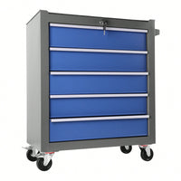 5 Drawer Rolling Tool Chest With Wheels Portable Organizer For Garage Workshop And Home Crafts