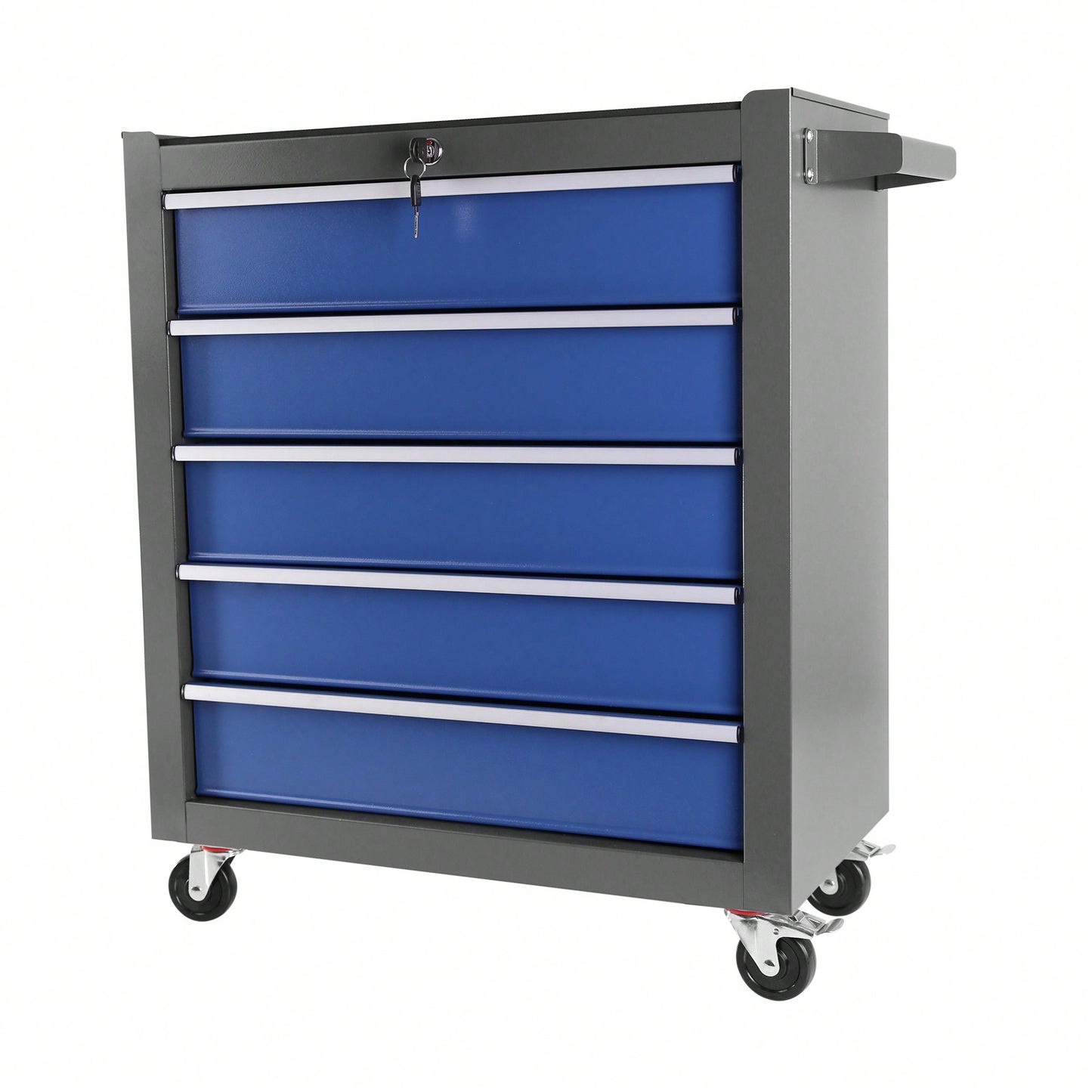 5 Drawer Rolling Tool Chest With Wheels Portable Organizer For Garage Workshop And Home Crafts