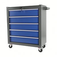 5 Drawer Rolling Tool Chest With Wheels Portable Organizer For Garage Workshop And Home Crafts