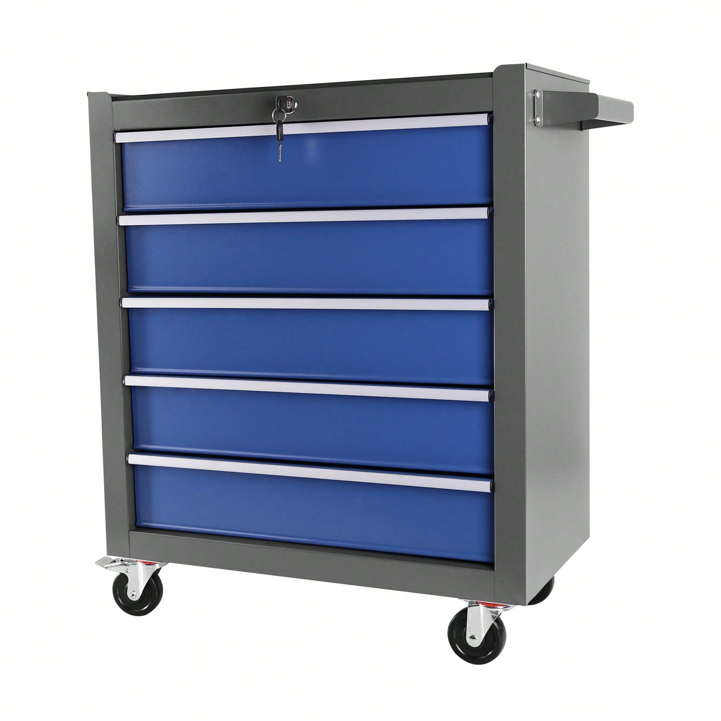 5 Drawer Rolling Tool Chest With Wheels Portable Organizer For Garage Workshop And Home Crafts