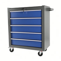 5 Drawer Rolling Tool Chest With Wheels Portable Organizer For Garage Workshop And Home Crafts