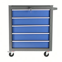 5 Drawer Rolling Tool Chest With Wheels Portable Organizer For Garage Workshop And Home Crafts