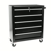 5 Drawer Rolling Tool Chest With Wheels Portable Organizer For Garage Workshop And Home Crafts