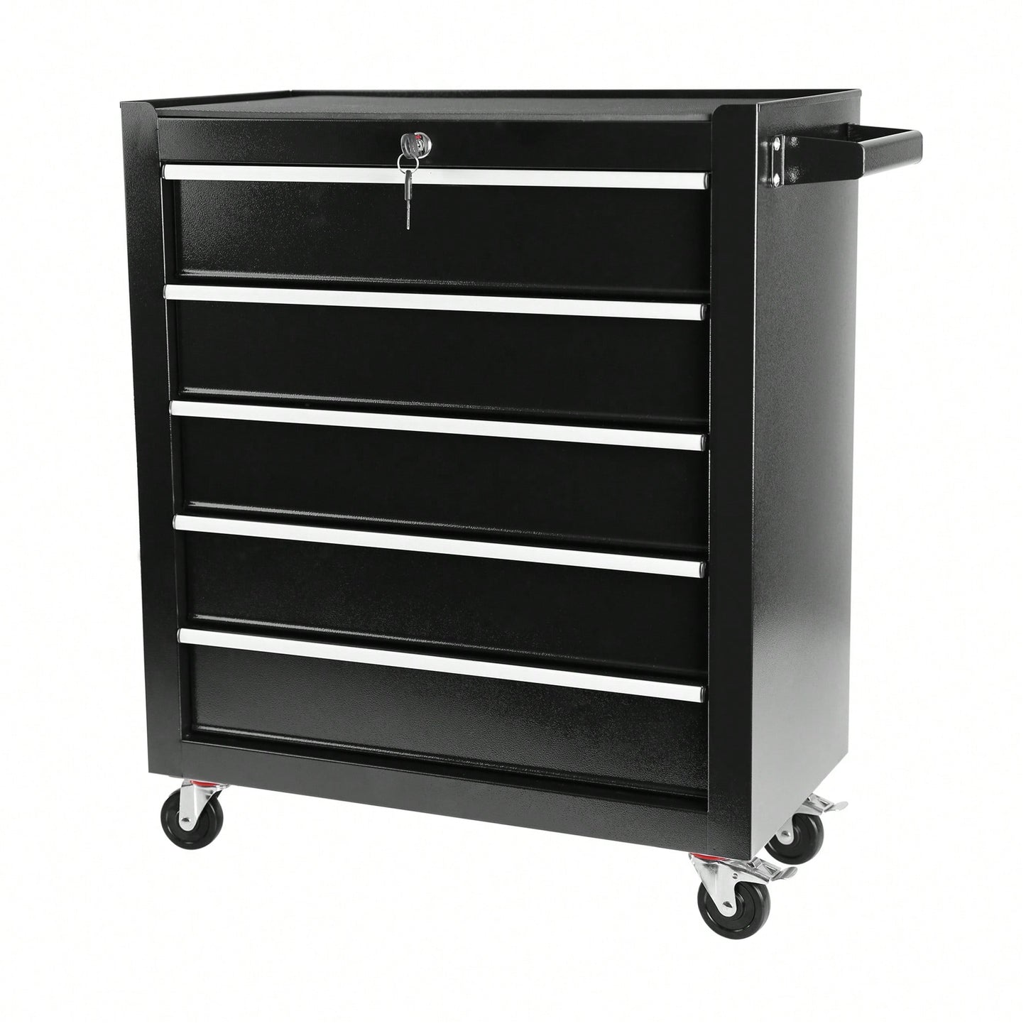 5 Drawer Rolling Tool Chest With Wheels Portable Organizer For Garage Workshop And Home Crafts