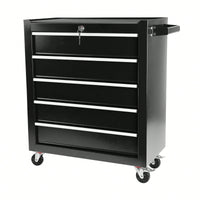 5 Drawer Rolling Tool Chest With Wheels Portable Organizer For Garage Workshop And Home Crafts