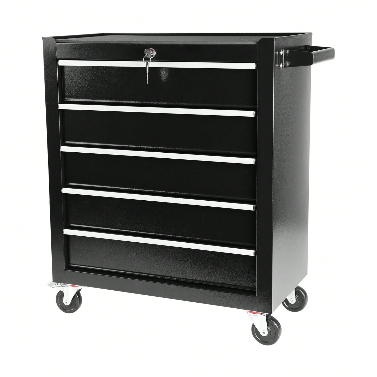 5 Drawer Rolling Tool Chest With Wheels Portable Organizer For Garage Workshop And Home Crafts
