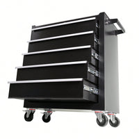 5 Drawer Rolling Tool Chest With Wheels Portable Organizer For Garage Workshop And Home Crafts