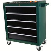 5 Drawer Rolling Tool Chest With Wheels Portable Organizer For Garage Workshop And Home Crafts