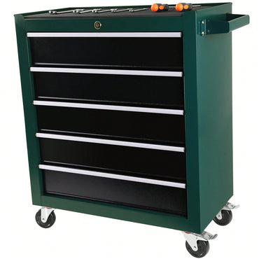 5 Drawer Rolling Tool Chest With Wheels Portable Organizer For Garage Workshop And Home Crafts