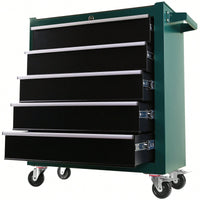 5 Drawer Rolling Tool Chest With Wheels Portable Organizer For Garage Workshop And Home Crafts