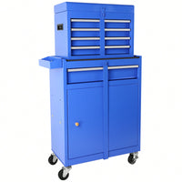 High Capacity 5-Drawer Rolling Tool Chest With Lockable Wheels Adjustable Shelf And Anti-Slip Liner Detachable Tool Box Organizer