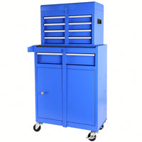 High Capacity 5-Drawer Rolling Tool Chest With Lockable Wheels Adjustable Shelf And Anti-Slip Liner Detachable Tool Box Organizer