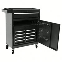 High Capacity 5-Drawer Rolling Tool Chest With Lockable Wheels Adjustable Shelf And Anti-Slip Liner Detachable Tool Box Organizer