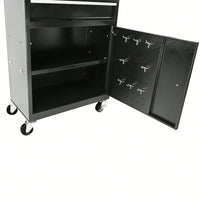 High Capacity 5-Drawer Rolling Tool Chest With Lockable Wheels Adjustable Shelf And Anti-Slip Liner Detachable Tool Box Organizer