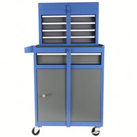 High Capacity 5-Drawer Rolling Tool Chest With Lockable Wheels Adjustable Shelf And Anti-Slip Liner Detachable Tool Box Organizer