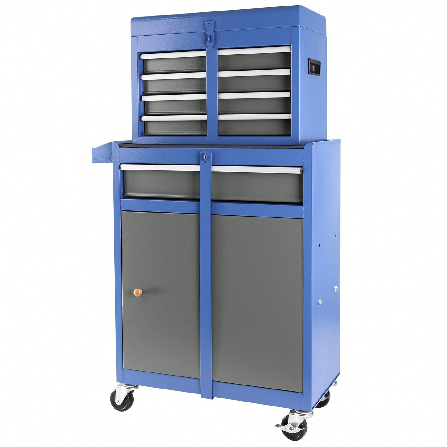 High Capacity 5-Drawer Rolling Tool Chest With Lockable Wheels Adjustable Shelf And Anti-Slip Liner Detachable Tool Box Organizer
