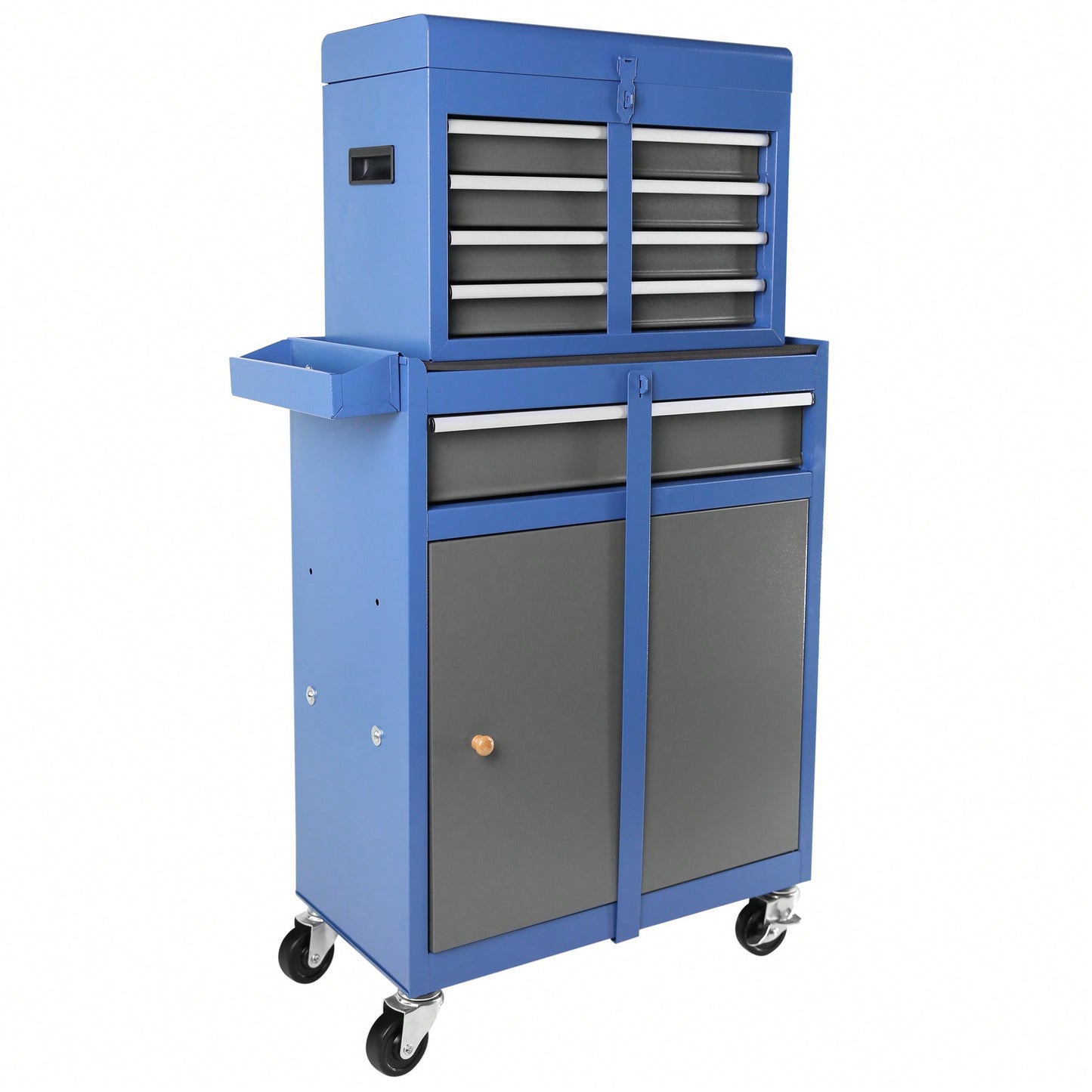 High Capacity 5-Drawer Rolling Tool Chest With Lockable Wheels Adjustable Shelf And Anti-Slip Liner Detachable Tool Box Organizer