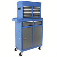 High Capacity 5-Drawer Rolling Tool Chest With Lockable Wheels Adjustable Shelf And Anti-Slip Liner Detachable Tool Box Organizer