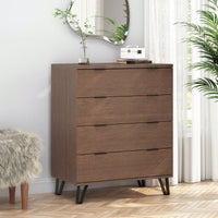 Wide 4 Drawer Storage Chest For Bedroom Or Living Room Organization