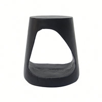 Wood-Like Texture Hollow Side Table For Modern Living Spaces Natural