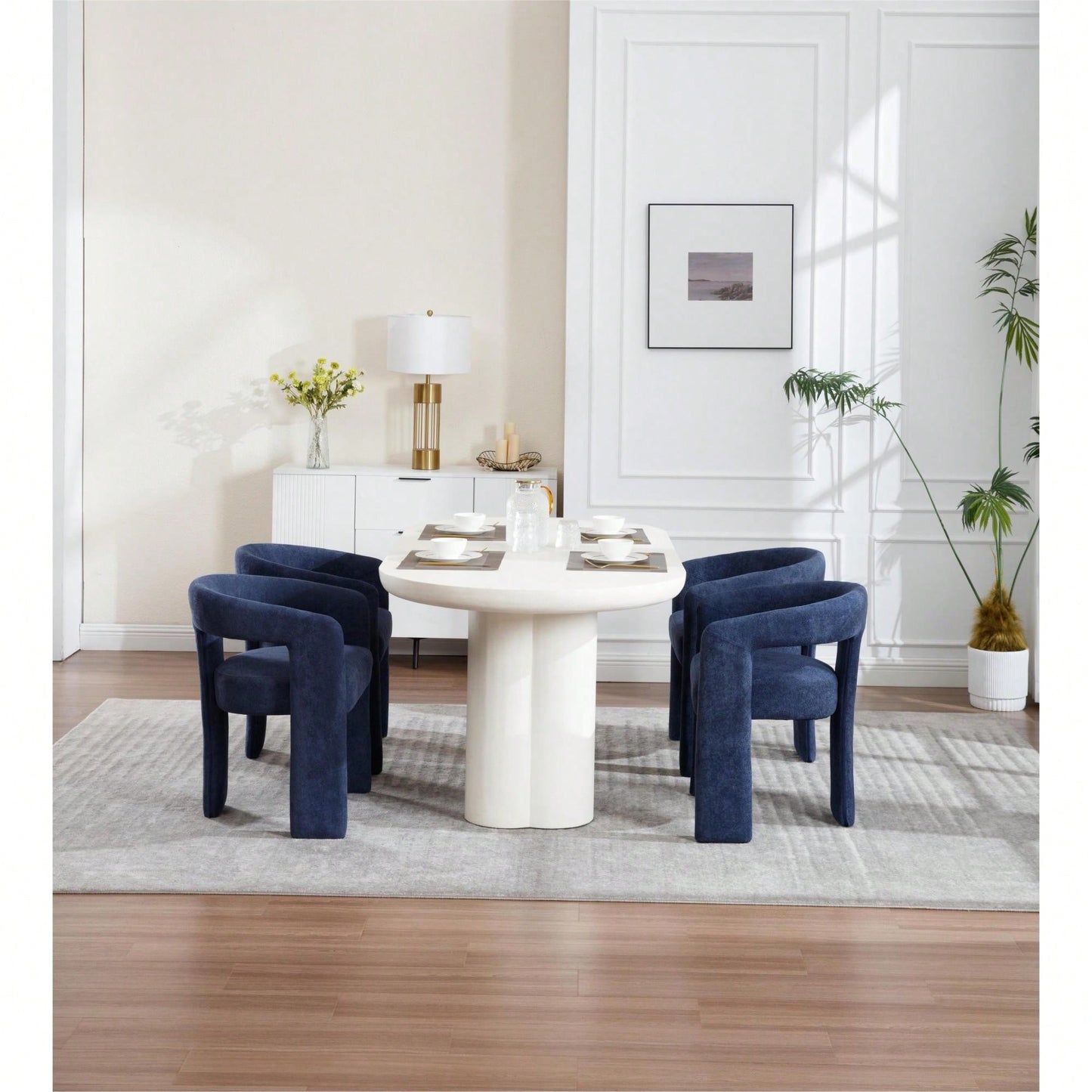 Set Of 2 Modern Orange Dining Chairs Stylish Upholstered Kitchen Seating