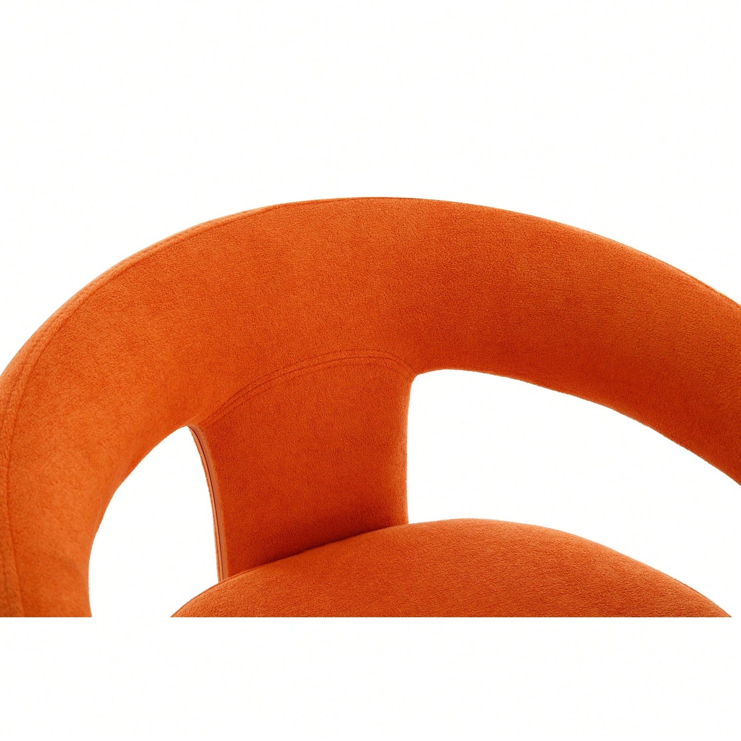 Set Of 2 Modern Orange Dining Chairs Stylish Upholstered Kitchen Seating