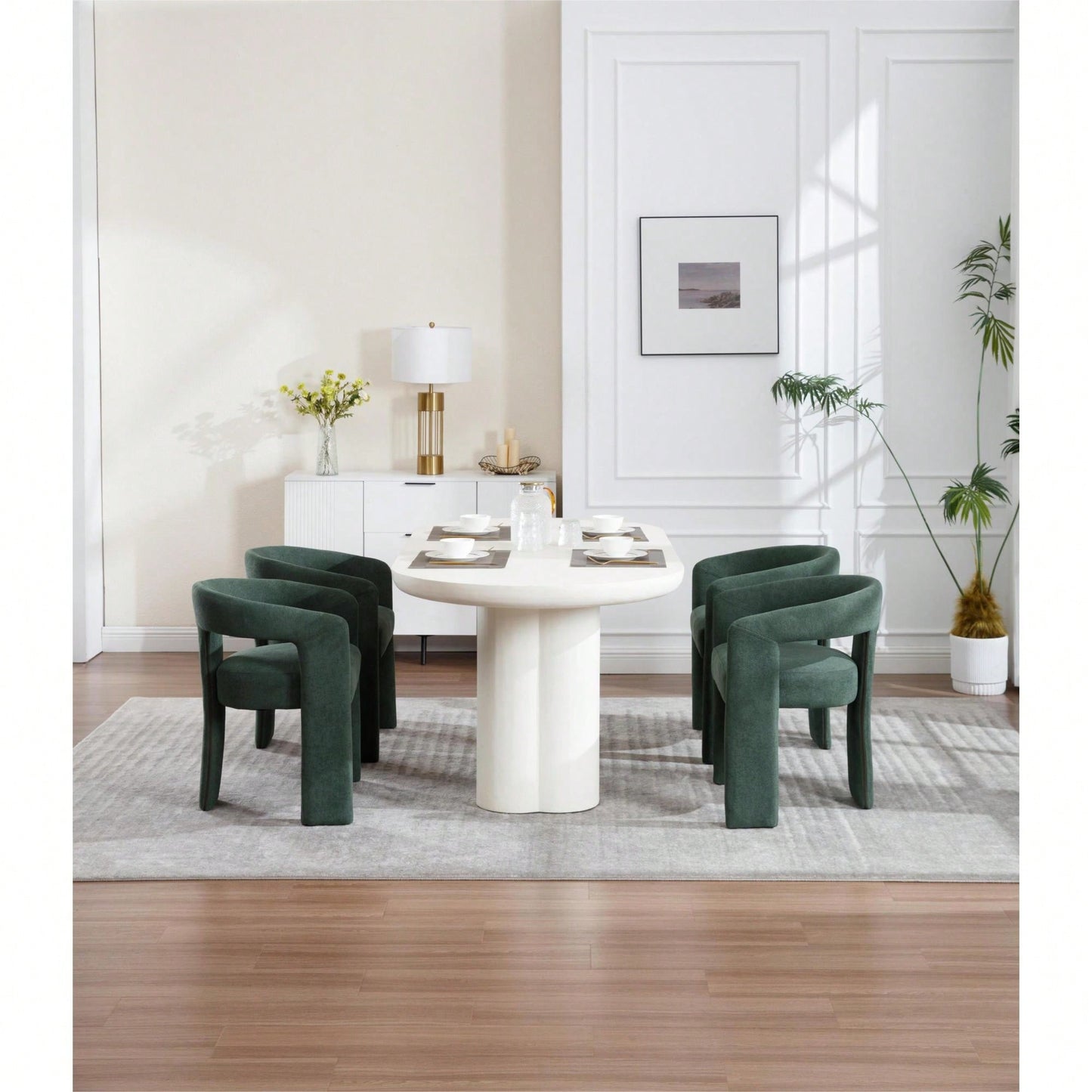 Set Of 2 Modern Orange Dining Chairs Stylish Upholstered Kitchen Seating