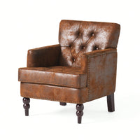 Elegant Tufted Club Chair For Living Room And Office Seating