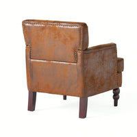 Elegant Tufted Club Chair For Living Room And Office Seating