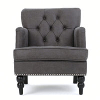 Elegant Tufted Club Chair For Living Room And Office Seating