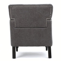 Elegant Tufted Club Chair For Living Room And Office Seating