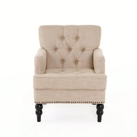 Elegant Tufted Club Chair For Living Room And Office Seating