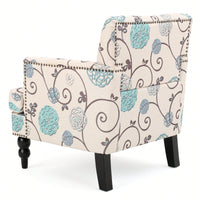 Elegant Tufted Club Chair For Living Room And Office Seating