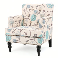 Elegant Tufted Club Chair For Living Room And Office Seating
