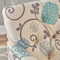 Elegant Tufted Club Chair For Living Room And Office Seating
