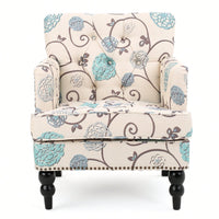 Elegant Tufted Club Chair For Living Room And Office Seating
