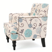 Elegant Tufted Club Chair For Living Room And Office Seating