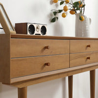 Vintage Four Drawer Console Table For Elegant Storage And Display