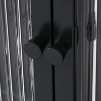 3 Door Arched Wall Mounted Glass Cabinet For Kitchen Living Room And Bathroom In Black Finish