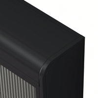 3 Door Arched Wall Mounted Glass Cabinet For Kitchen Living Room And Bathroom In Black Finish